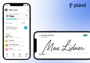 Mobile Ansicht von PlanD - inklusive digitaler Unterschrift
